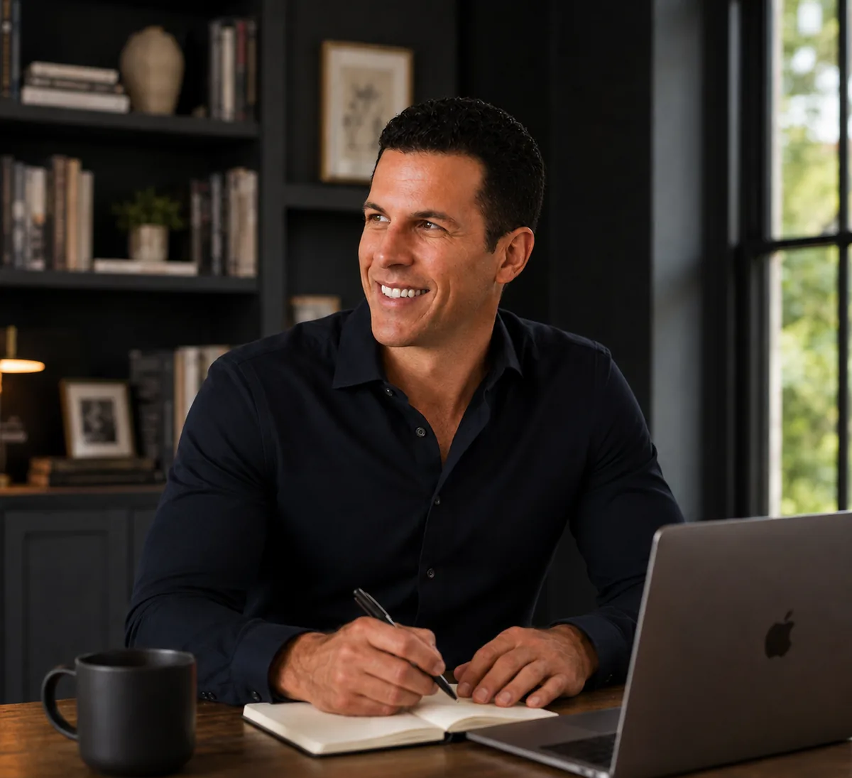 Mike Auerbach at his desk